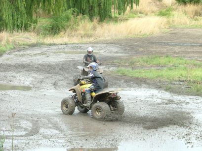 XJ on his suzuki