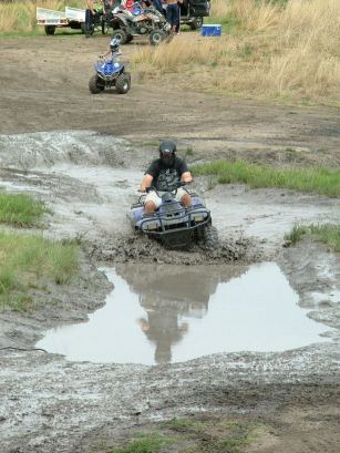 Rustler half way the mud