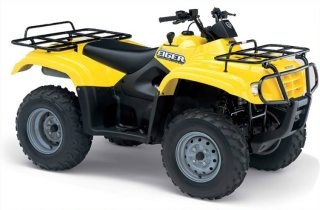 Suzuki Eiger 400 quad bike yellow