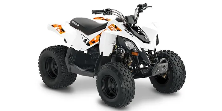 Can-Am DS 90 2025 white Quad bike