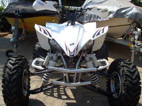 White Yamaha YFZ450 2006 ATV for sale front