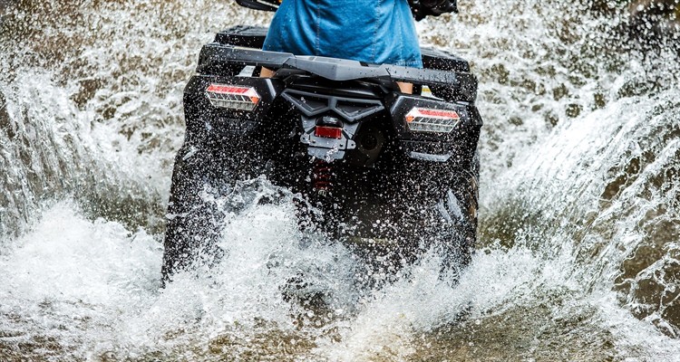 ATV Deep river crossing